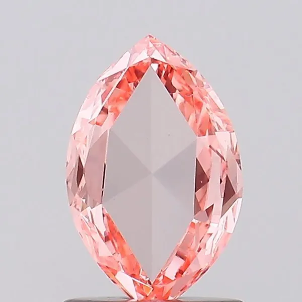 0.99ct MARQUISE Fancy Vivid Pink VS2 Coloured Lab diamond