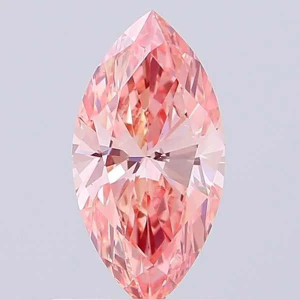 0.68ct MARQUISE Fancy Vivid Pink VVS2 Coloured Lab diamond