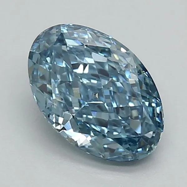 1.02ct OVAL Fancy Vivid Blue VVS2 Coloured Lab diamond