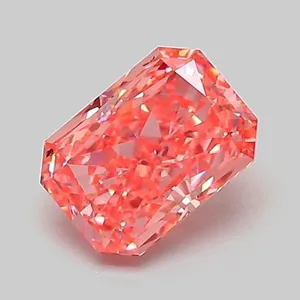 0.86ct RADIANT Fancy Vivid Pink VS1 Coloured Lab diamond