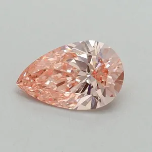 0.41ct PEAR Fancy Vivid Pink VVS2 Coloured Lab diamond