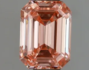 1.02ct EMERALD Fancy Vivid Pink VVS2 Coloured Lab diamond