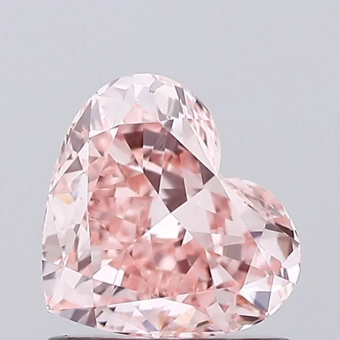 1.02ct HEART Fancy Intense Pink VVS2 Coloured Lab diamond