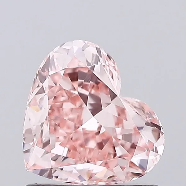 1.02ct HEART Fancy Intense Pink VVS2 Coloured Lab diamond