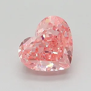 1.01ct HEART Fancy Vivid Pink VVS2 Coloured Lab diamond