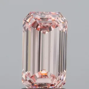 1.54ct EMERALD Fancy Light Brown Pink VS1 Coloured Lab diamond