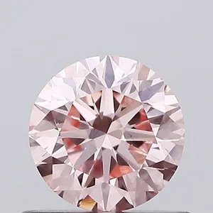 0.61ct ROUND Fancy Intense Pink VS1 Coloured Lab diamond