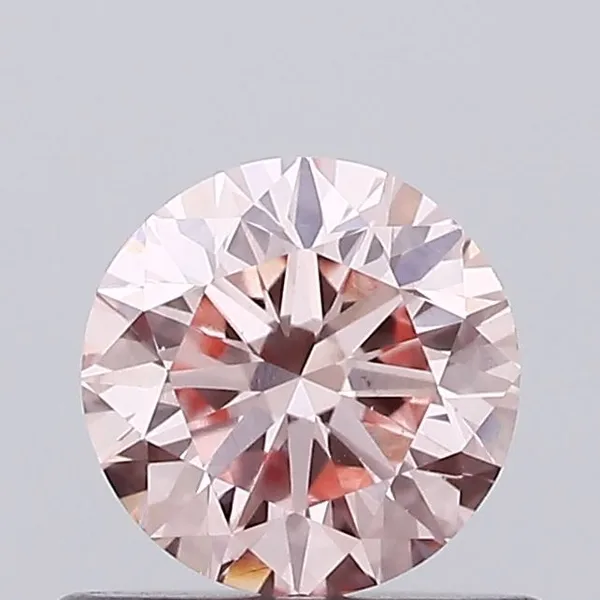 0.61ct ROUND Fancy Intense Pink VS1 Coloured Lab diamond