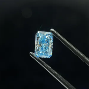 1.13ct RADIANT Fancy Vivid Blue VS1 Coloured Lab diamond