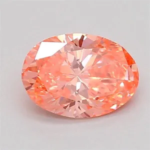 0.37ct OVAL Fancy Vivid Pink VVS2 Coloured Lab diamond
