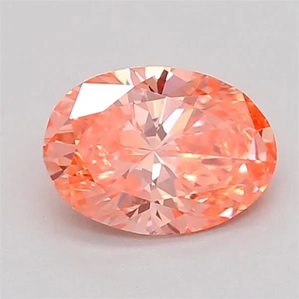 0.37ct OVAL Fancy Vivid Pink VVS2 Coloured Lab diamond