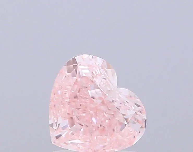 1.01ct HEART Fancy Intense Pink VVS2 Coloured Lab diamond