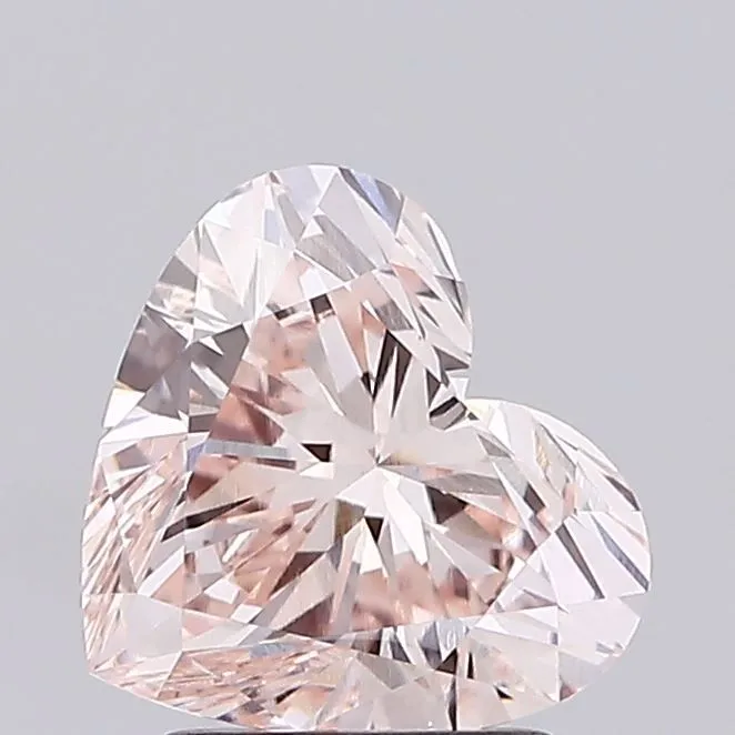 1.83ct HEART Fancy Brown Pink VVS2 Coloured Lab diamond