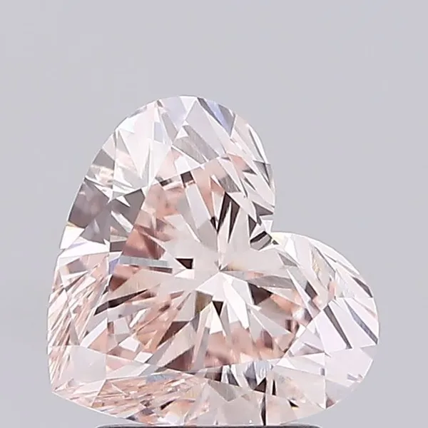 1.83ct HEART Fancy Brown Pink VVS2 Coloured Lab diamond