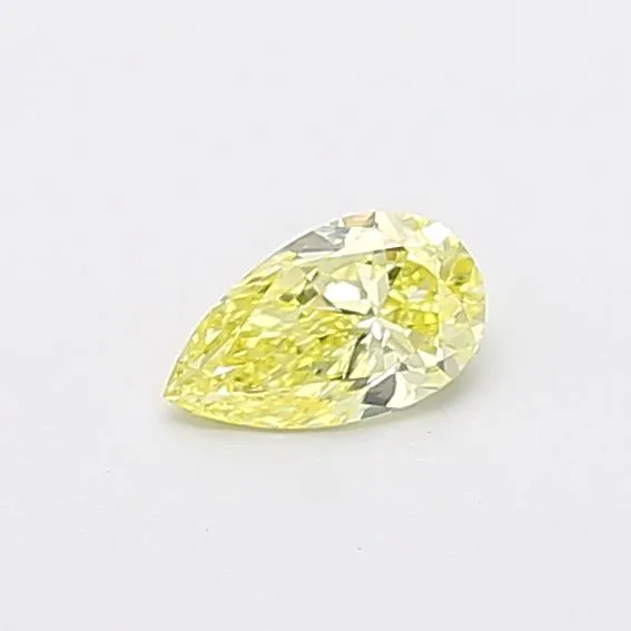 0.34ct PEAR Fancy Yellow VS1 Coloured Lab diamond