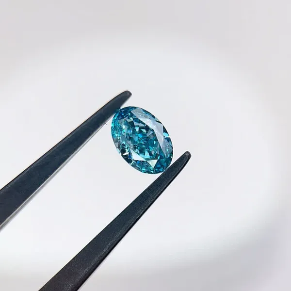 1.04ct OVAL Fancy Vivid Blue VVS1 Coloured Lab diamond
