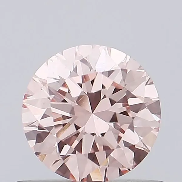 0.56ct ROUND Fancy Pink VS1 Coloured Lab diamond