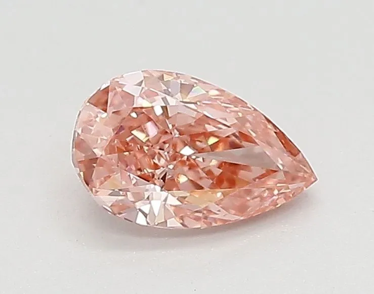 0.46ct PEAR Fancy Vivid Pink VS1 Coloured Lab diamond