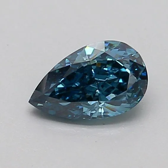 0.55ct PEAR Fancy Vivid Blue VVS2 Coloured Lab diamond
