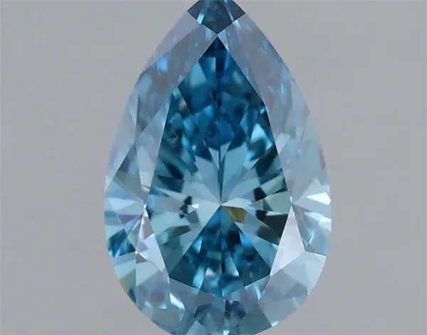 0.43ct PEAR Fancy Vivid Blue VS1 Coloured Lab diamond