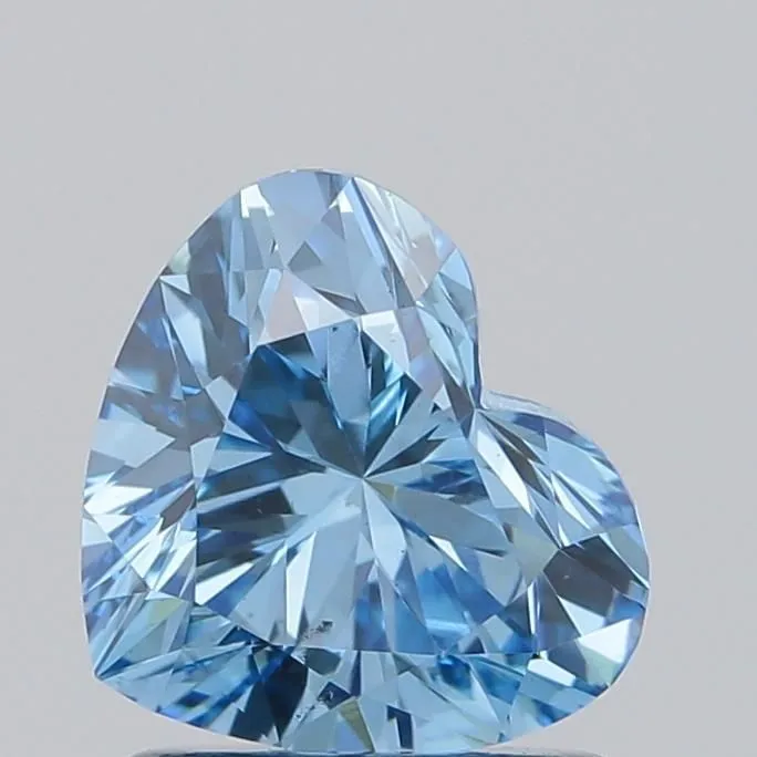 0.99ct HEART Fancy Vivid Blue VS2 Coloured Lab diamond