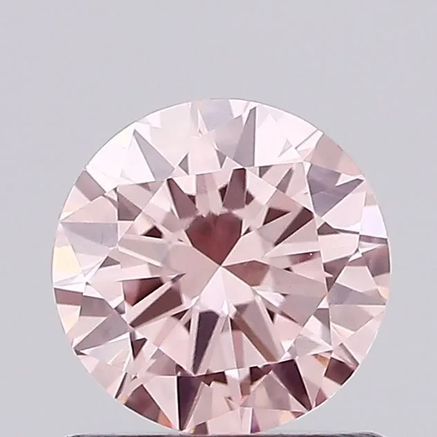 0.74ct ROUND Fancy Intense Pink VVS2 Coloured Lab diamond