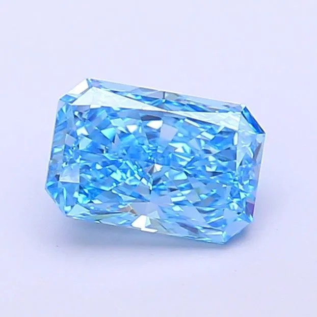 1.05ct RADIANT Fancy Vivid Blue VVS1 Coloured Lab diamond