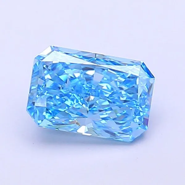 1.05ct RADIANT Fancy Vivid Blue VVS1 Coloured Lab diamond