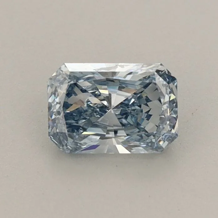 0.54ct RADIANT Fancy Vivid Blue VVS2 Coloured Lab diamond