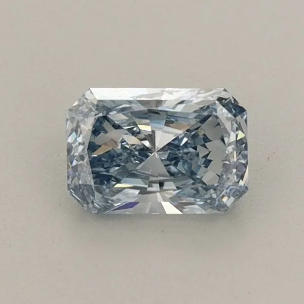 0.54ct RADIANT Fancy Vivid Blue VVS2 Coloured Lab diamond