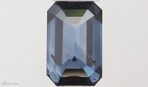 0.52ct EMERALD Fancy Deep Blue SI2 Coloured Lab diamond