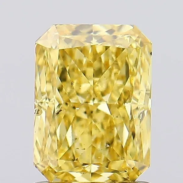 1.31ct RADIANT Fancy Vivid Yellow SI1 Coloured Lab diamond