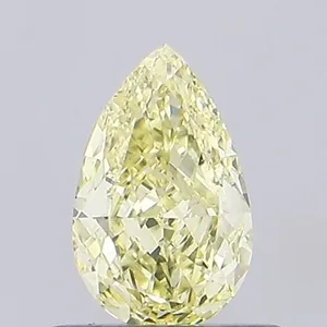 0.52ct PEAR Fancy Intense Yellow VVS2 Coloured Lab diamond