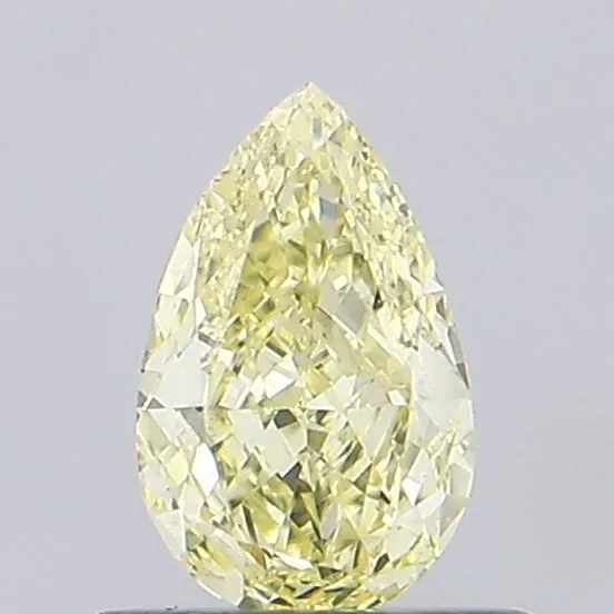 0.52ct PEAR Fancy Intense Yellow VVS2 Coloured Lab diamond
