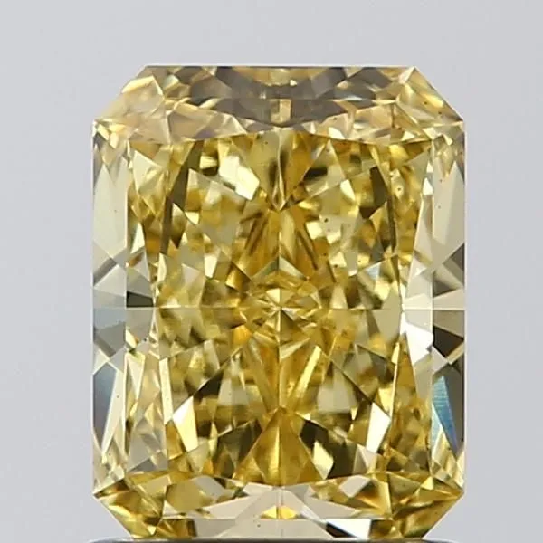 1.13ct RADIANT Fancy Intense Yellow VS2 Coloured Lab diamond