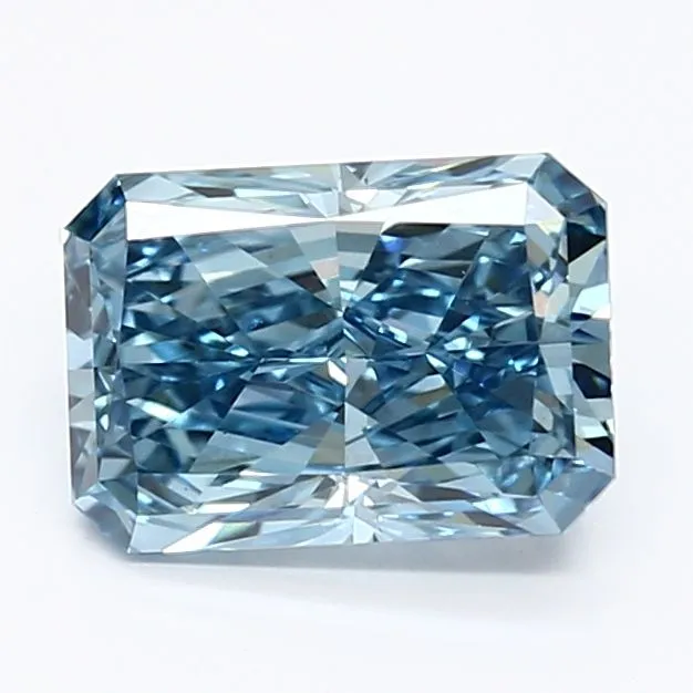 1.42ct RADIANT Fancy Vivid Blue VS1 Coloured Lab diamond