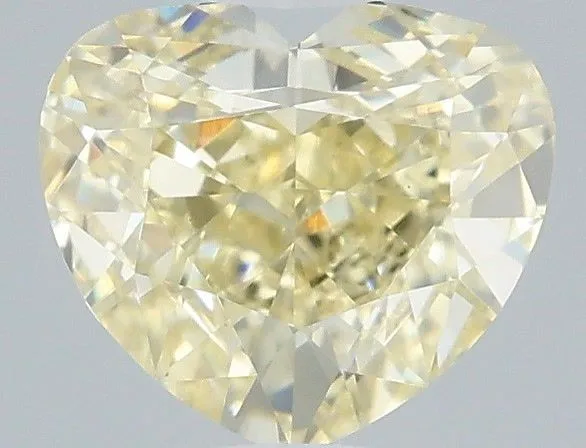 1.04ct HEART Fancy Yellow VVS2 Coloured Lab diamond