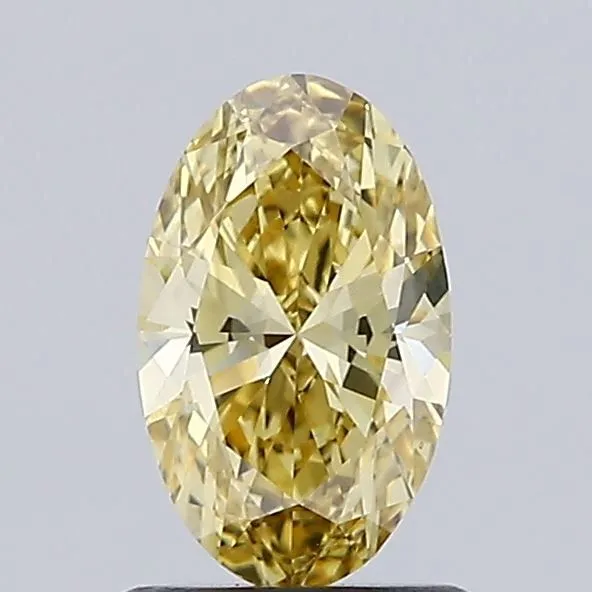 0.87ct OVAL Fancy Yellow VS1 Coloured Lab diamond