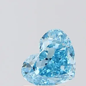 1.02ct HEART Fancy Vivid Blue VS1 Coloured Lab diamond