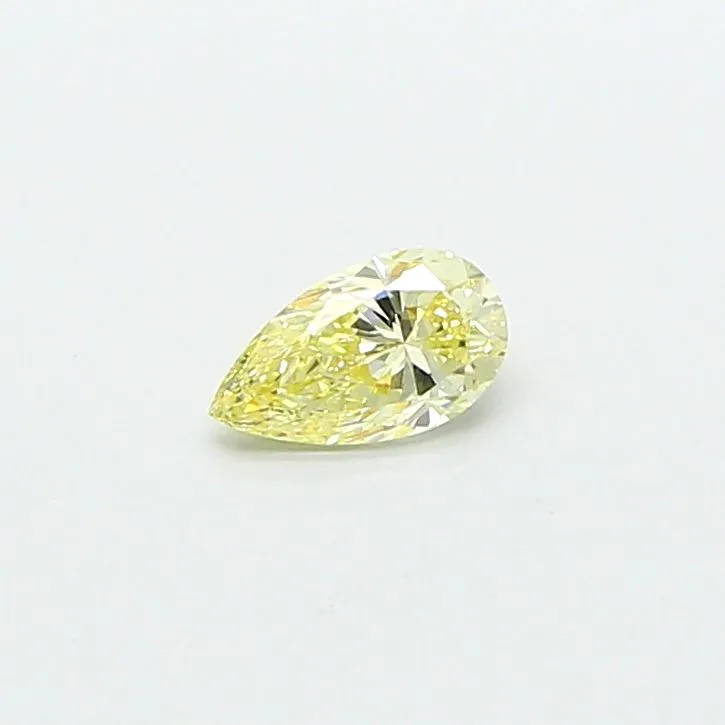 0.49ct PEAR Fancy Light Yellow VS1 Coloured Lab diamond