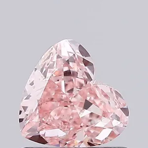 0.7ct HEART Fancy Vivid Pink VS2 Coloured Lab diamond