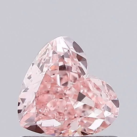 0.7ct HEART Fancy Vivid Pink VS2 Coloured Lab diamond