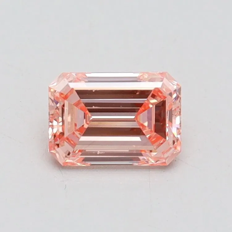 0.59ct EMERALD Fancy Intense Pink VS2 Coloured Lab diamond