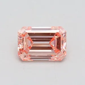 0.59ct EMERALD Fancy Intense Pink VS2 Coloured Lab diamond
