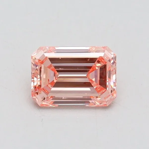 0.59ct EMERALD Fancy Intense Pink VS2 Coloured Lab diamond