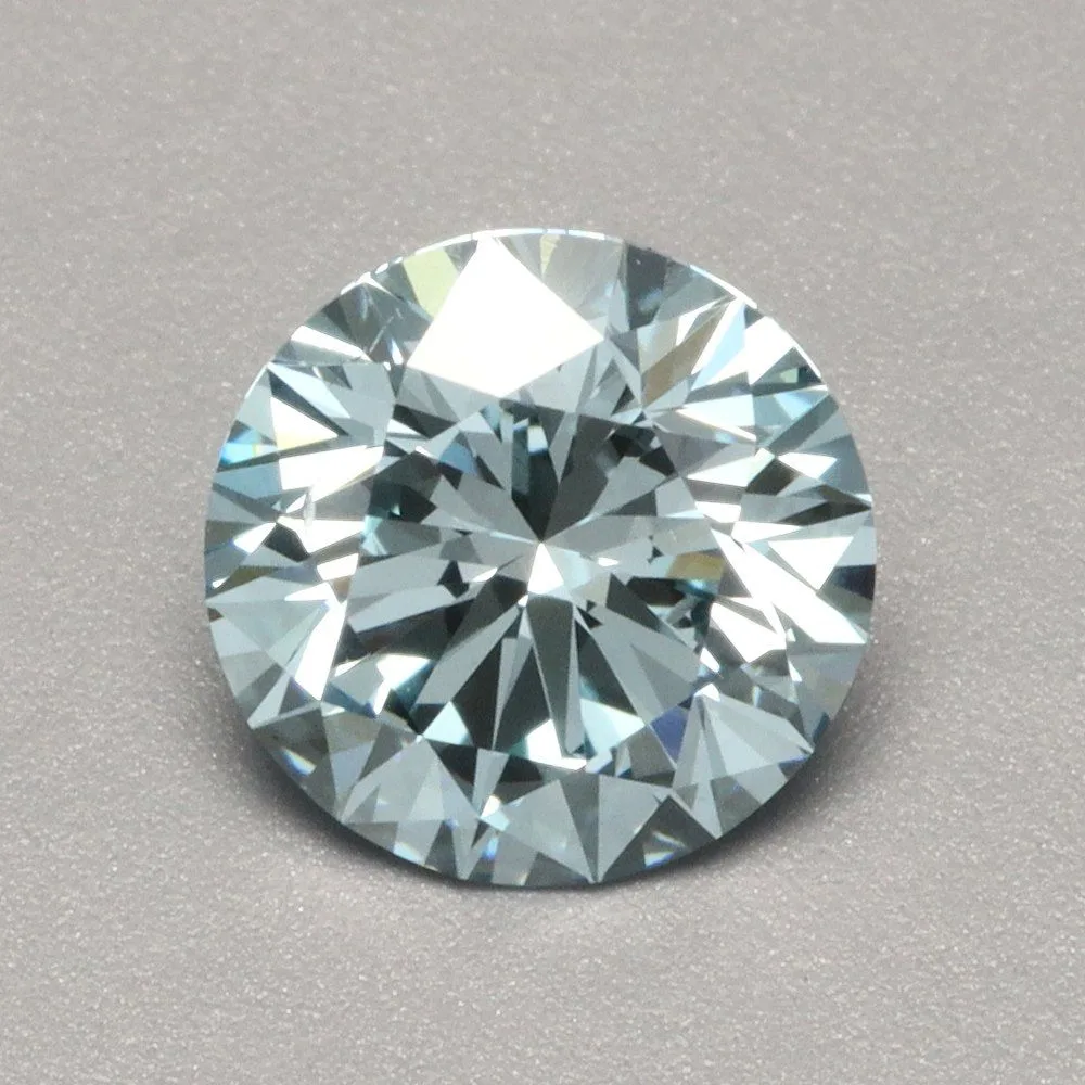 1.00ct ROUND Fancy Vivid Blue VS2 Coloured Lab diamond
