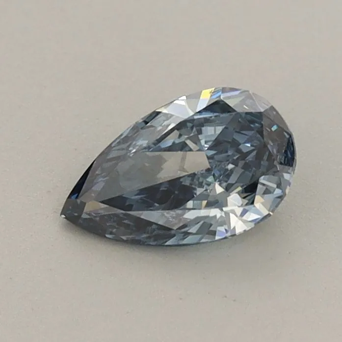 0.49ct PEAR Fancy Vivid Blue VS1 Coloured Lab diamond