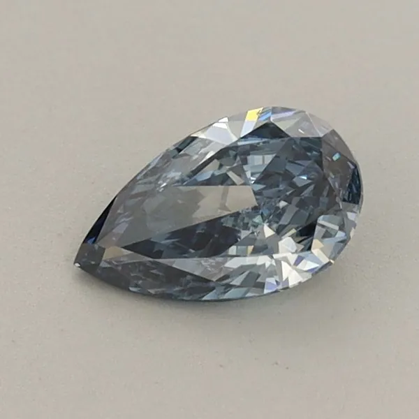 0.49ct PEAR Fancy Vivid Blue VS1 Coloured Lab diamond