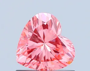0.68ct HEART Fancy Vivid Pink VS1 Coloured Lab diamond