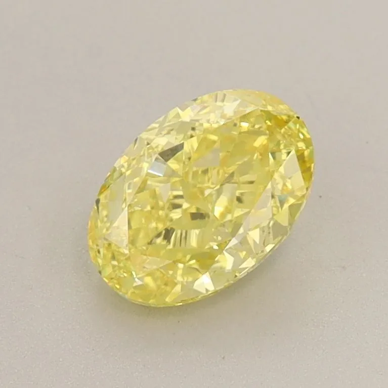 1.02ct OVAL Fancy Vivid Yellow VS2 Coloured Lab diamond